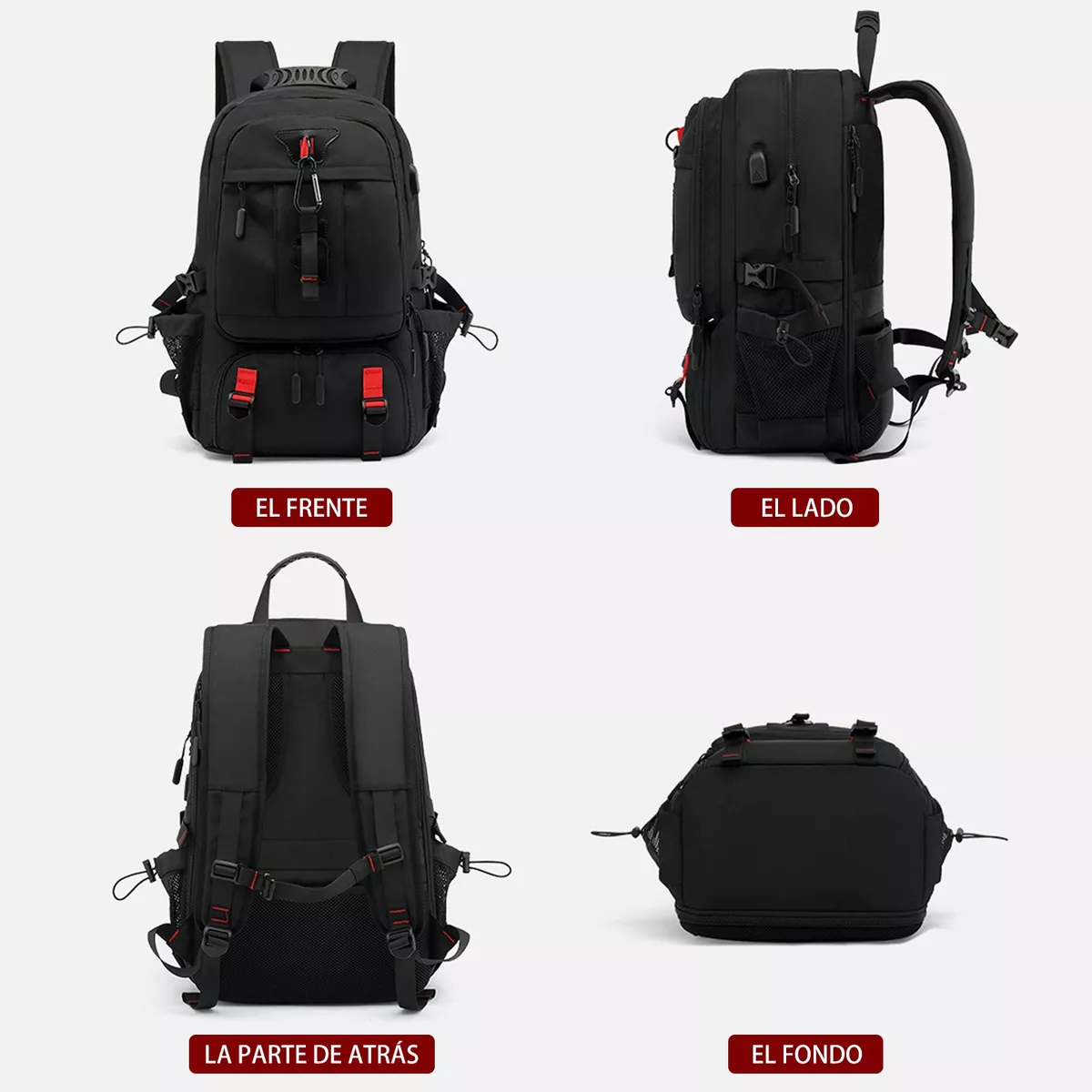 Mochila Militar Táctica De Viaje 80l Impermeable Con Usb