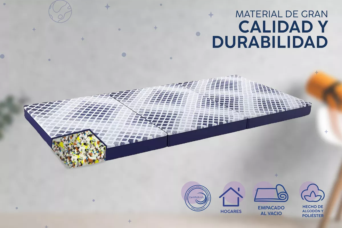 Colchón Individual Plegable Seccionado 9 Cm Original Drjoohn