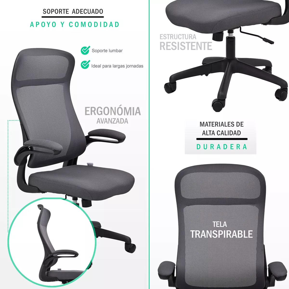 Silla Sillón Escritorio Ejecutiva Oficina Ergonomica Mesh