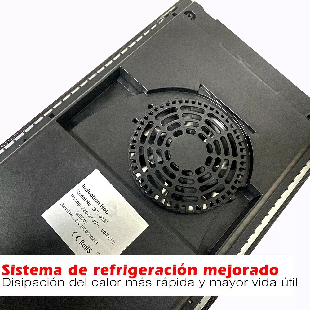 Estufa Eléctrica De Inducción Con 2 Quemadores, 220 V, 3500