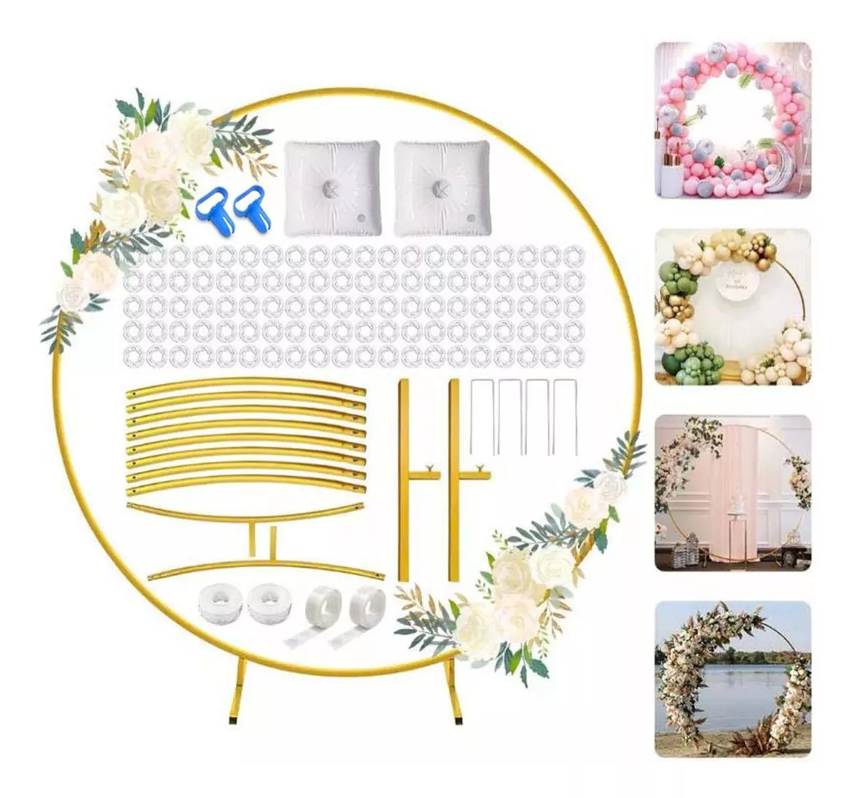 Arcos Para Globos Redondo Desarmable 2m Decoracion Fiesta