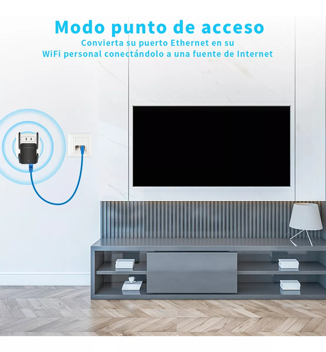 Repetidor Wifi Amplificador Señal 300mbps 110/230v 750 Wps