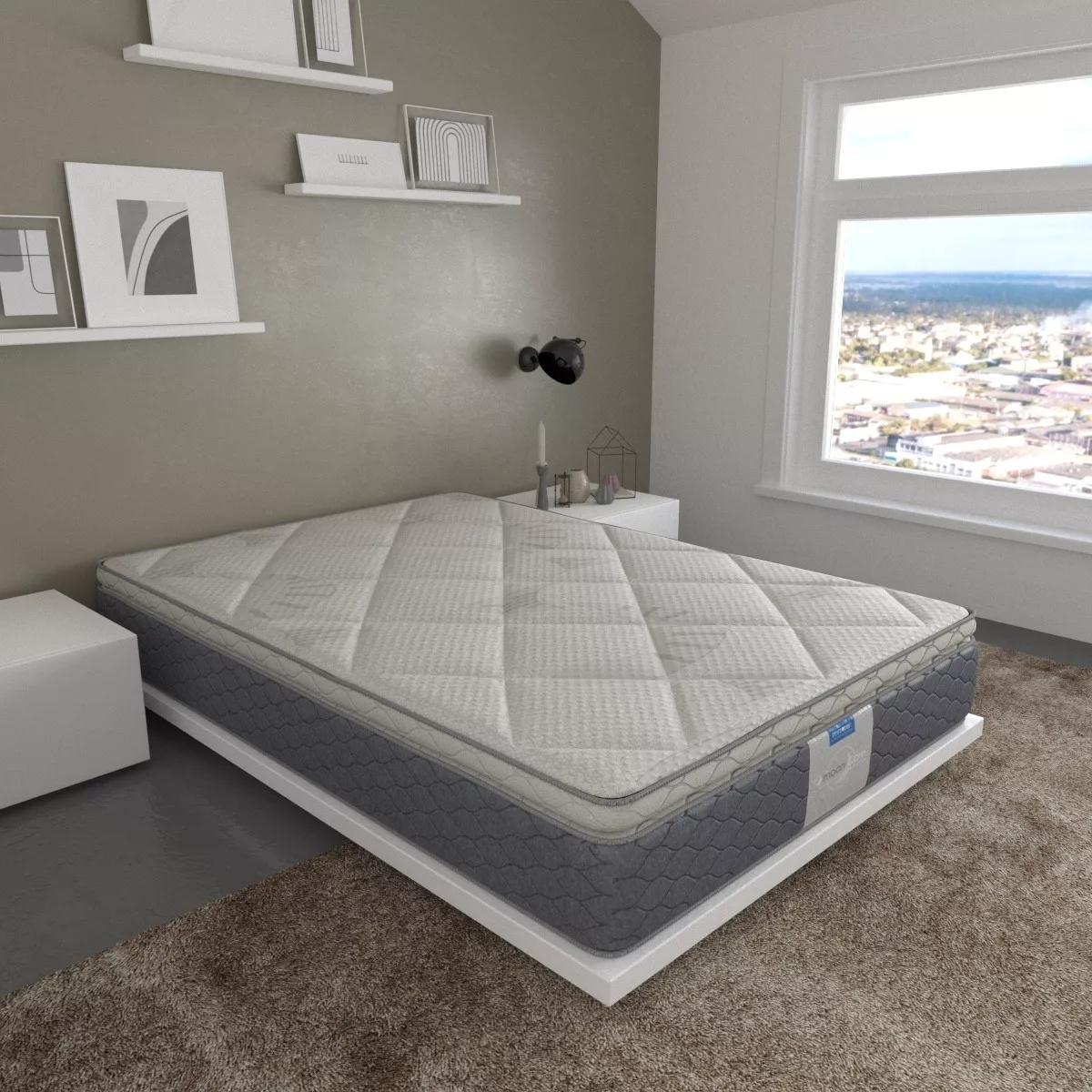 Colchón Individual Restonic Descanso Seguro Garantía 5 Años | Ortopédidco Tratamiento Antibacterial