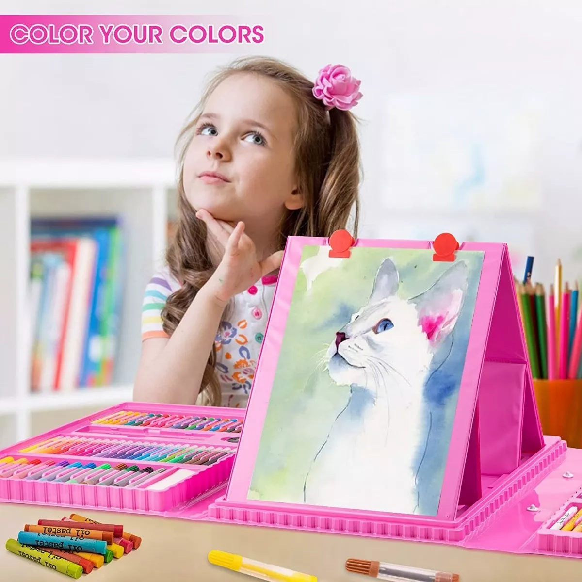 208kit Acuarela Pluma Lápices Niños Kit De Dibujo Y Pinturas