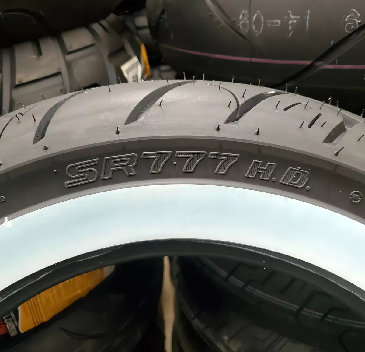 Shinko Harley Davidson And Cruiser White Wall & H.D. SR777 sin cámara de 150/80 B16 H 77