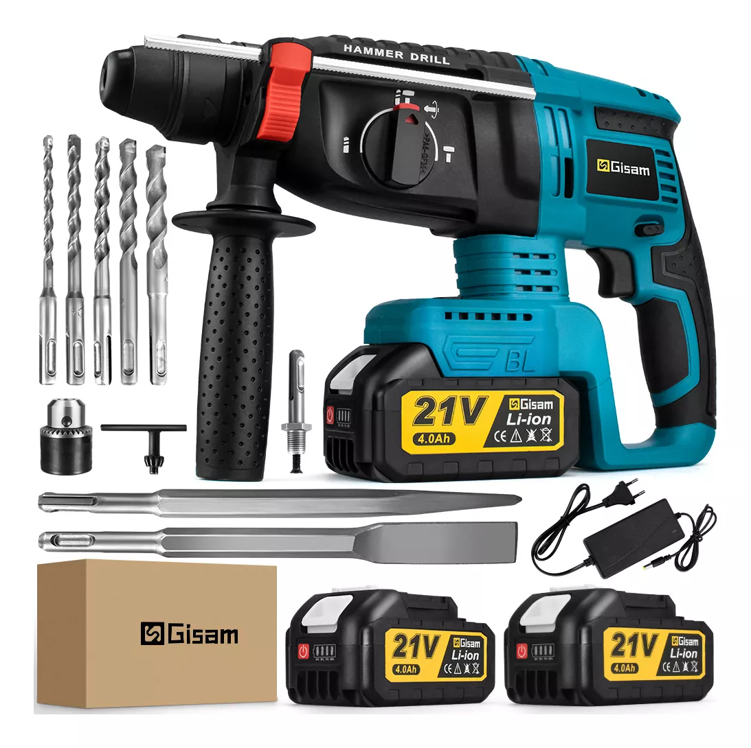 Rotomartillo Inalámbrico Taladro Sds-plus Gisam W3747 2200w