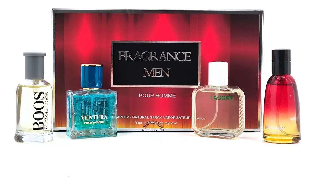 4pk Fragrance Men Pour Homme Perfumes Mini Set De Fragancia Volumen de la unidad 30 mL