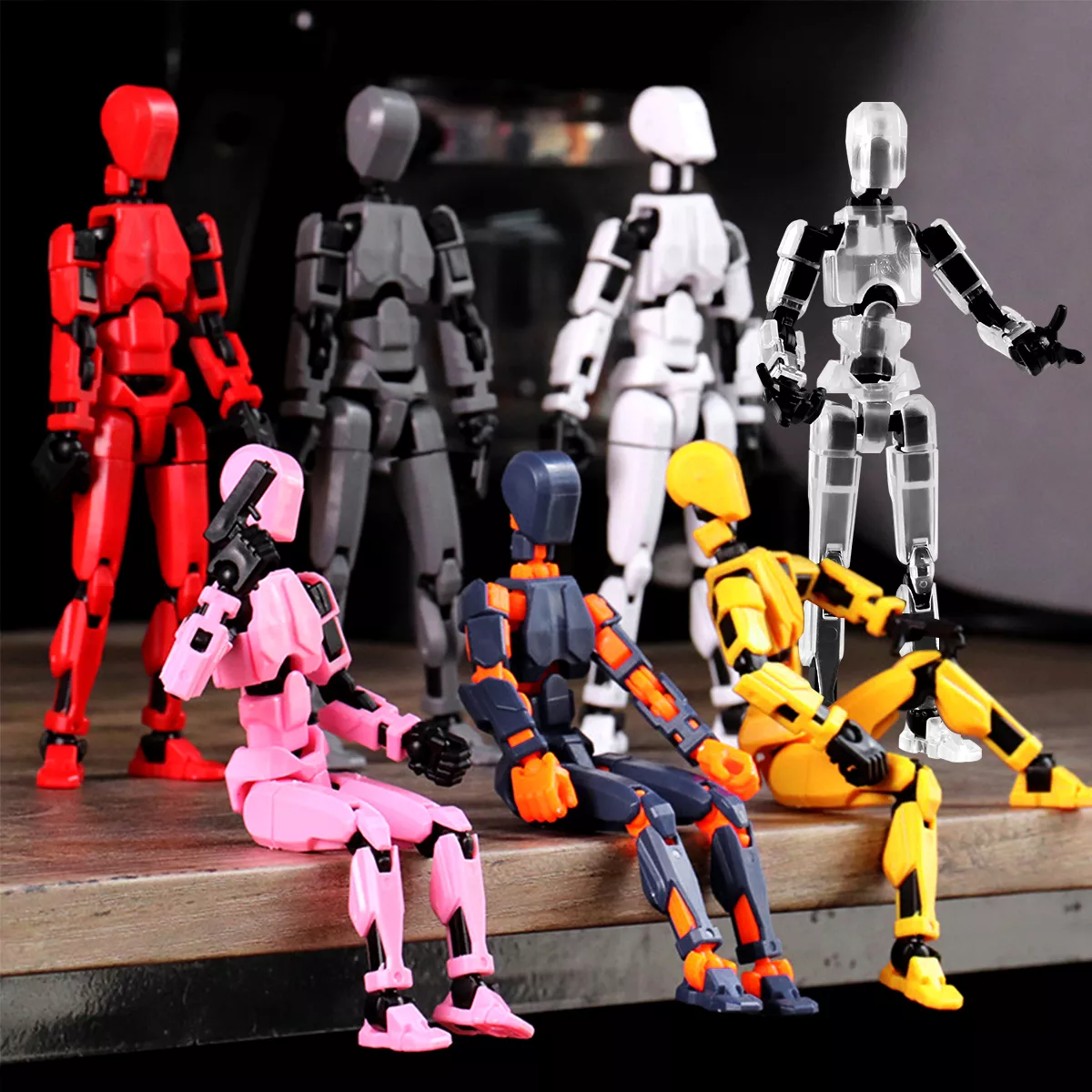 5 Piezas Robot Móvil Multiarticulado Impreso En 3d Juguetes