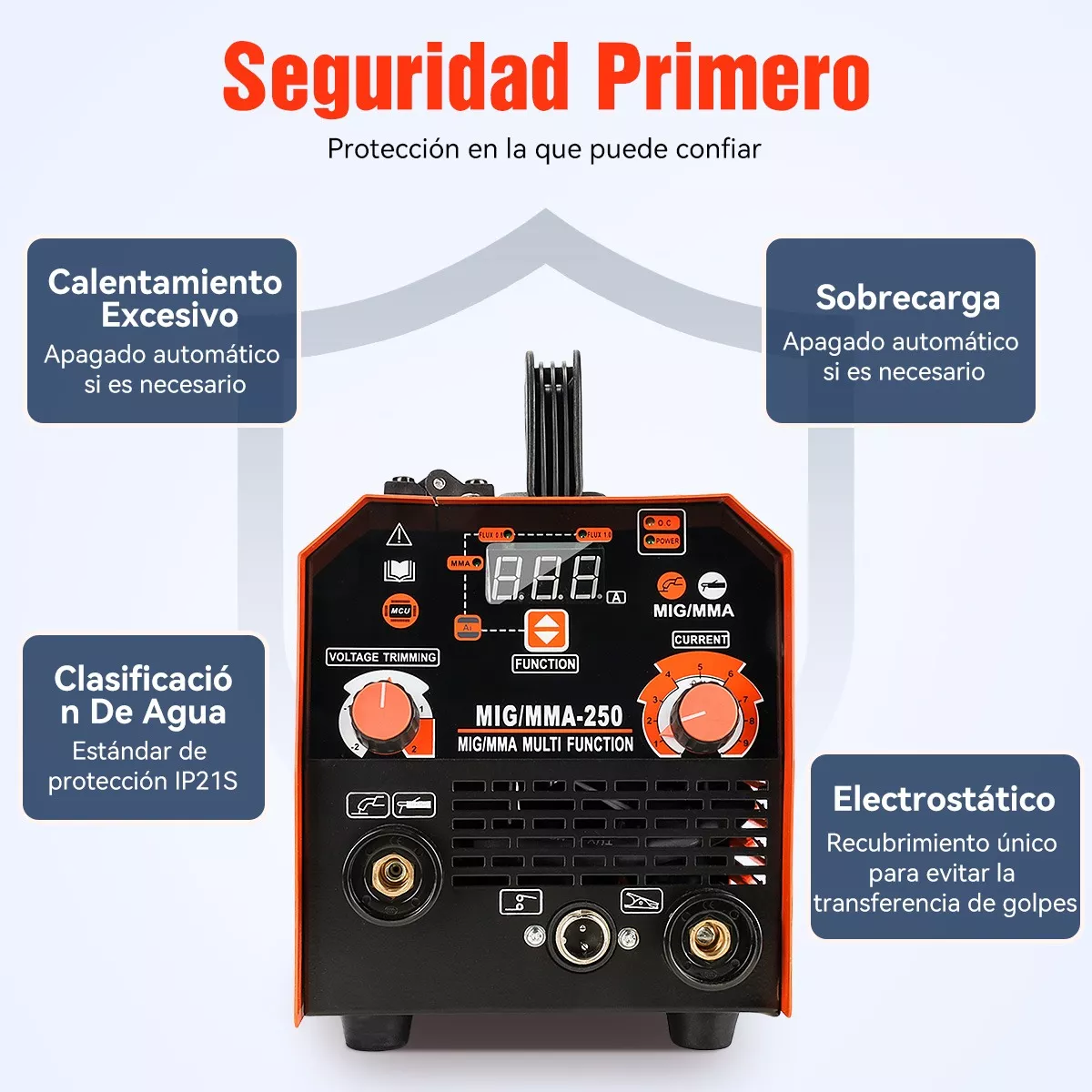 Soldadora Inversora 250a Máquina De Soldar Inverter Mig Mma