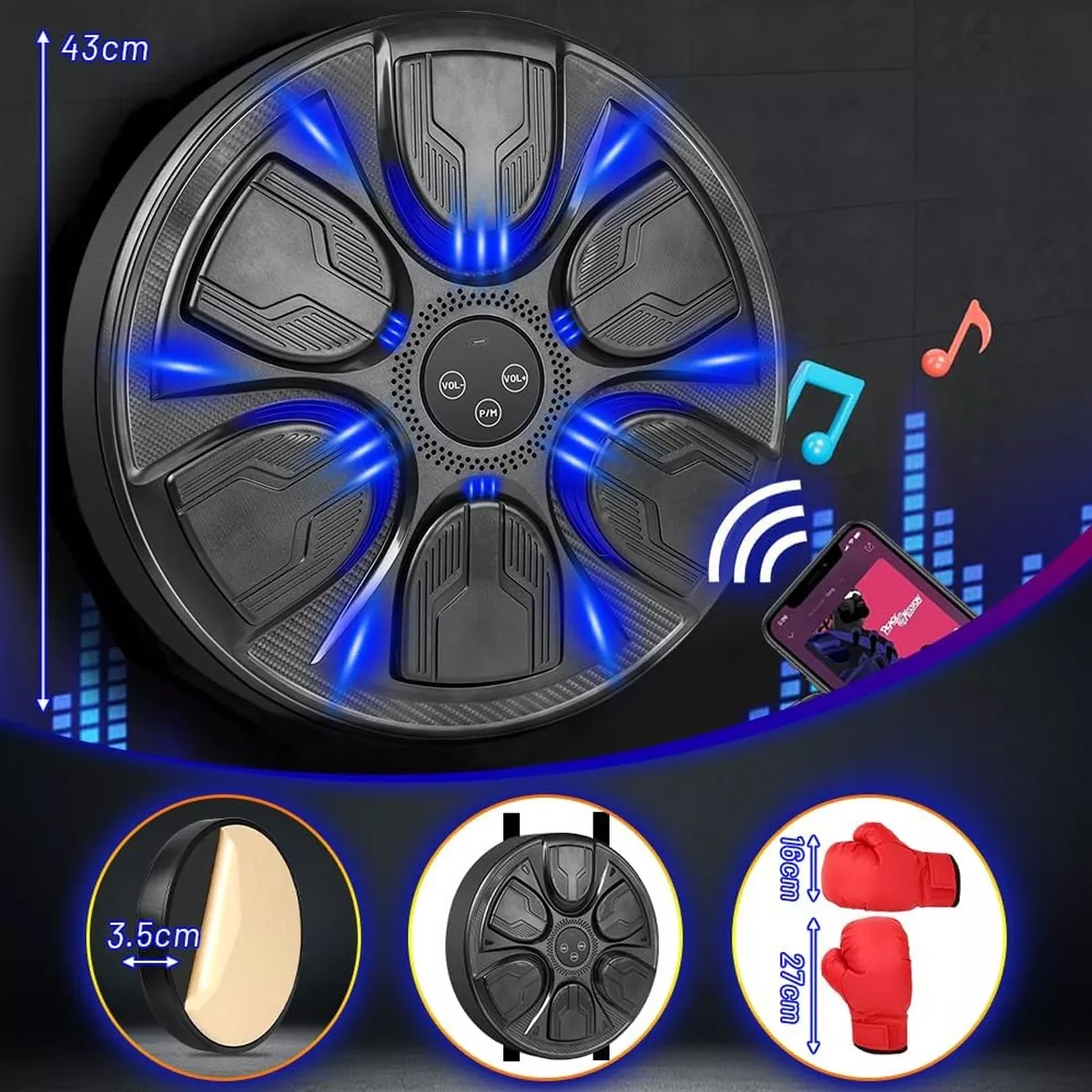 Artes Marciales Y Boxeo Máquina De Boxeo Colgante Bluetooth