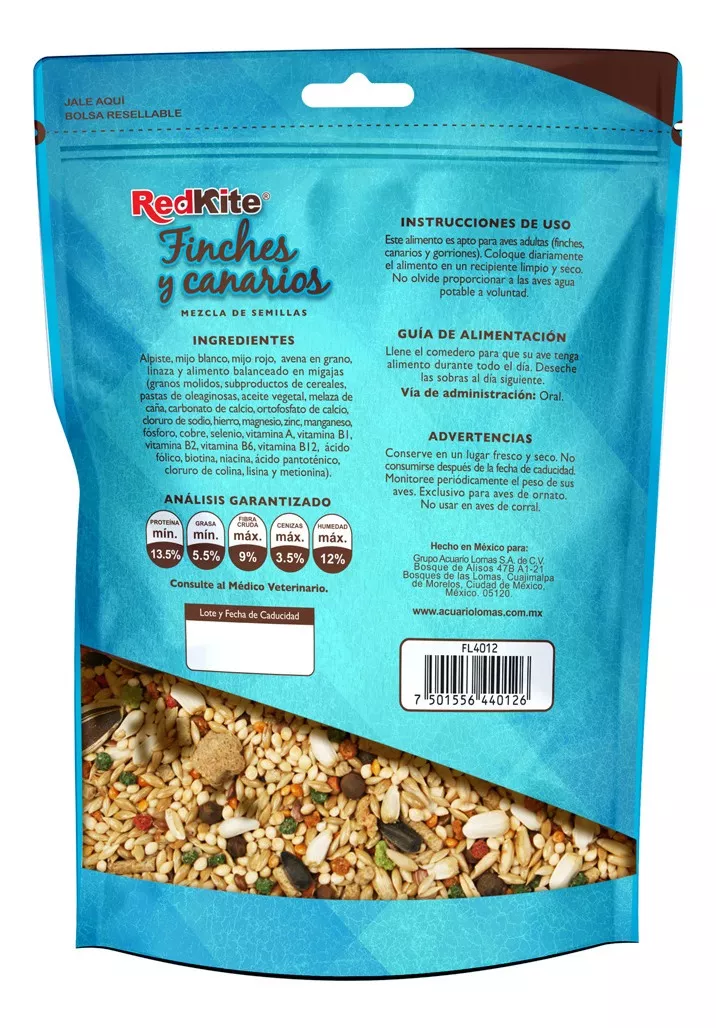 Redkite Mezcla P/canarios Y Finches 500 Gr