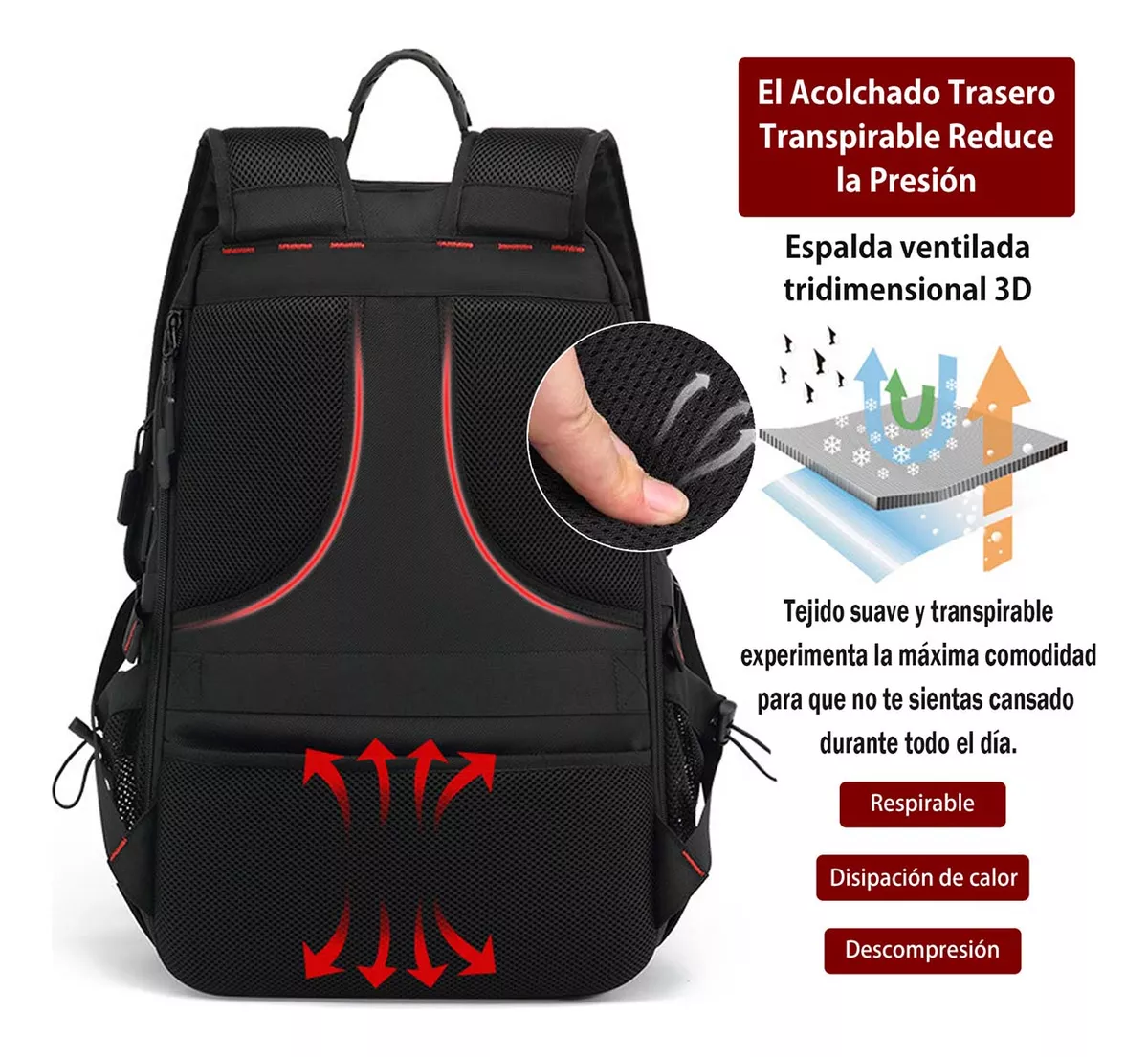 Mochila Militar Táctica De Viaje 80l Impermeable Con Usb