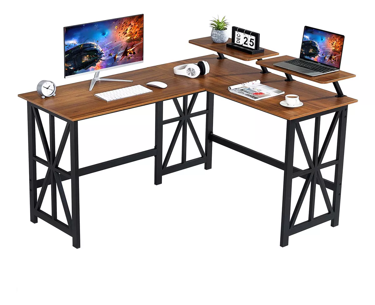 Escritorio Gamer Forma L Esquinero Moderno 128*108*90.5cm