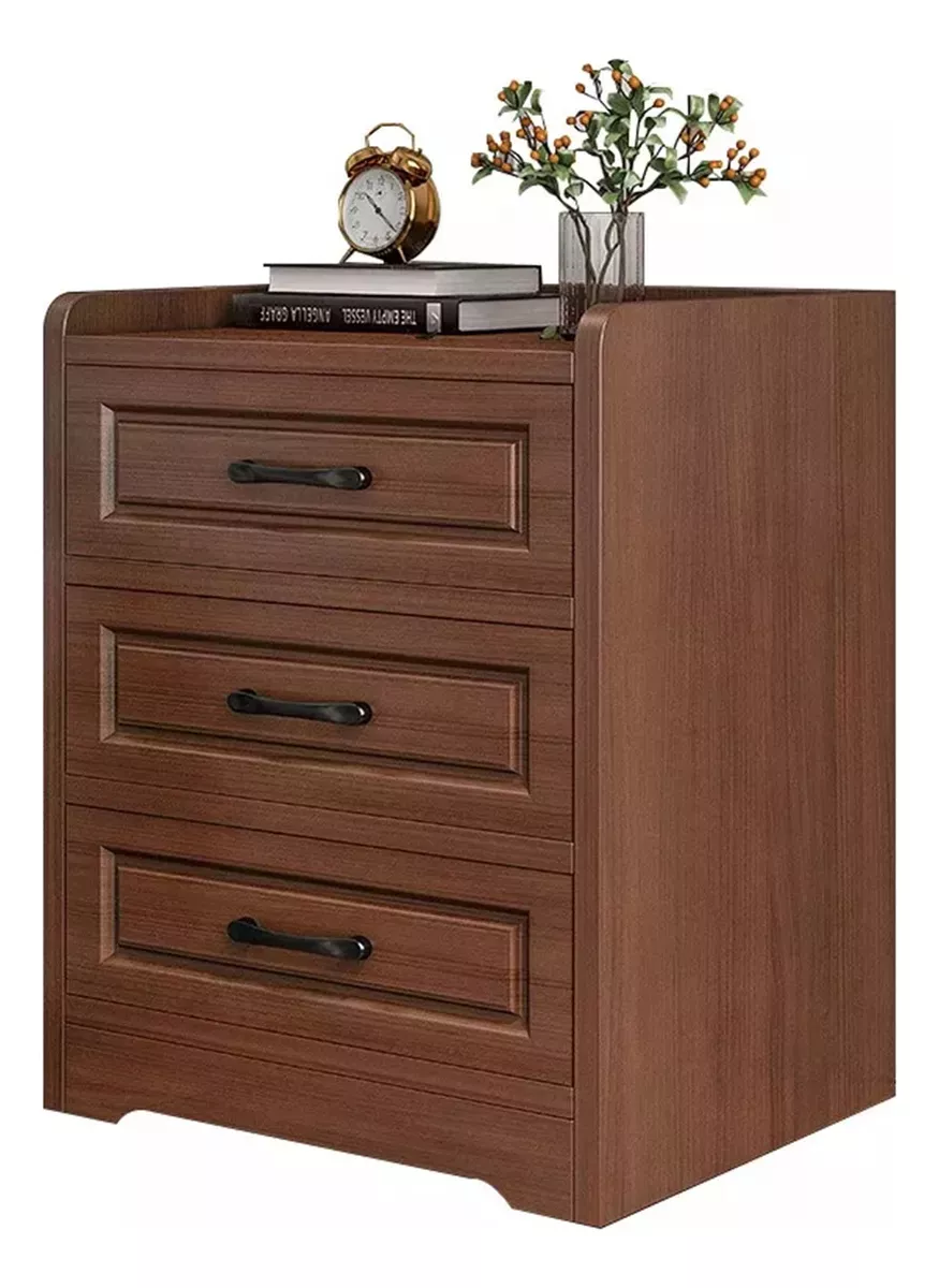 Mesita De Noche Mesa Auxiliar La Cama Moderna Con 3 Cajones