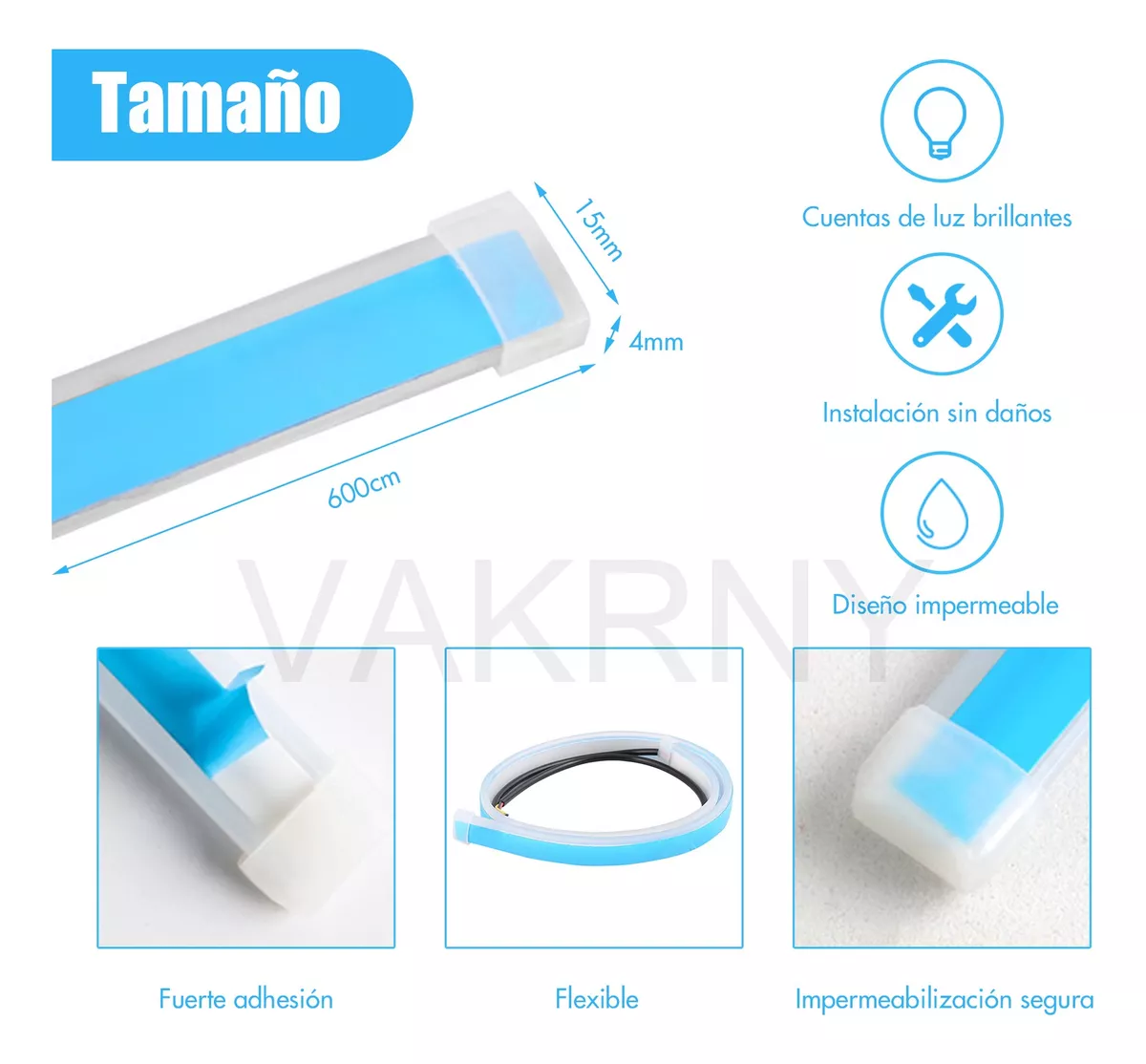60cm Par Tira Led Drl Flexible Direccional Secuencial Auto