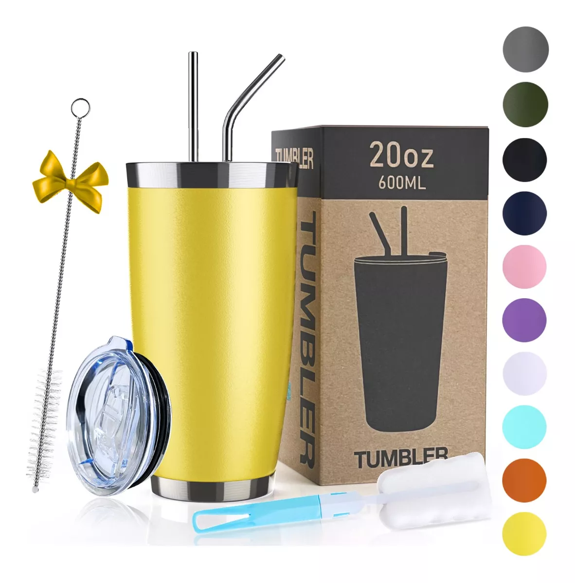 Termo Portátil De Acero Inoxidable Frío Y Caliente 20 Oz