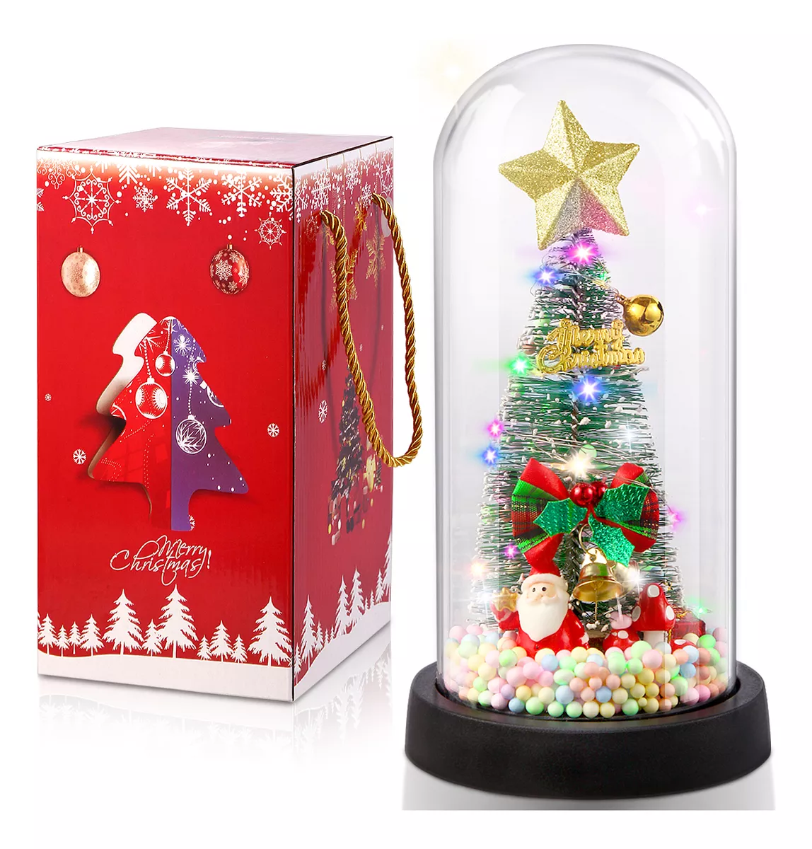 Luces De Navidad / Arbol De Navidad Cúpula De Cristal Regalo