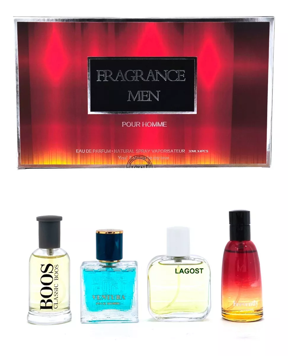 4pk Fragrance Men Pour Homme Perfumes Mini Set De Fragancia Volumen de la unidad 30 mL