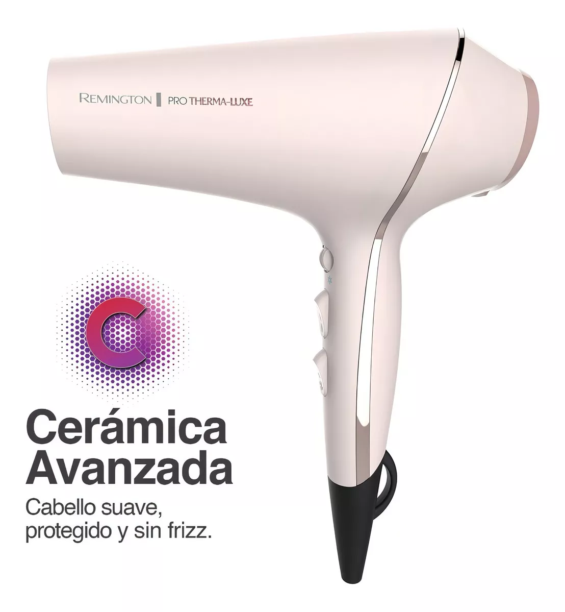 Secador De Pelo Remington Motor Profesional 1900 W Color Rosa claro