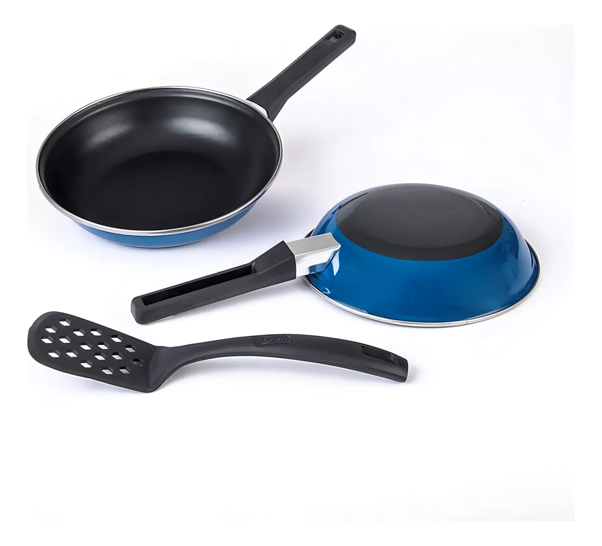 Bateria de Cocina Clásica de Peltre 12 Piezas Cinsa Austria Azul