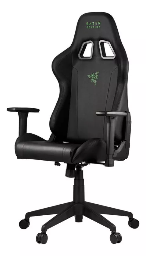 Silla de escritorio Razer Tarok Essential REZ-0001 gamer ergonómica  negra con tapizado de cuero sintético