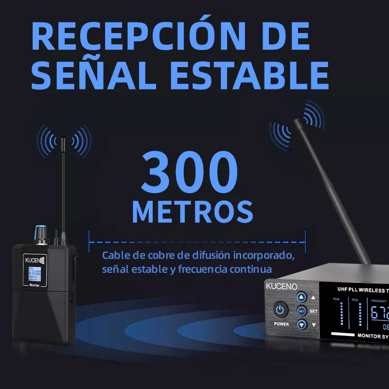 Sistema Monitoreo Estéreo 1 Canal De 2 Receptores Bluetooth