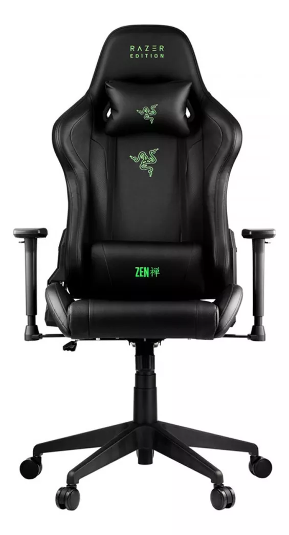 Silla de escritorio Razer Tarok Essential REZ-0001 gamer ergonómica  negra con tapizado de cuero sintético