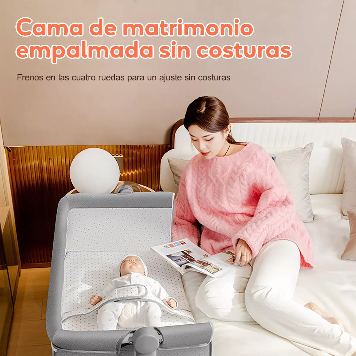 Cuna Corral Para Bebes Cama Altura Regulable Con Mosquitero