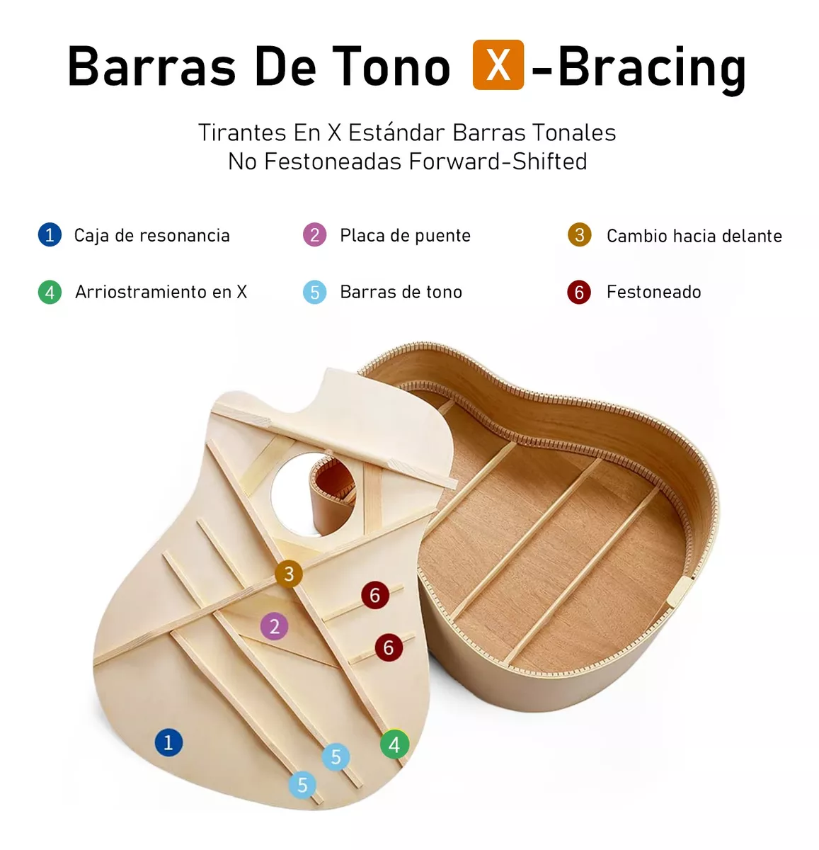 Guitarra Acústica Clasica De 38 Inch,con Funda  Y Accesorios