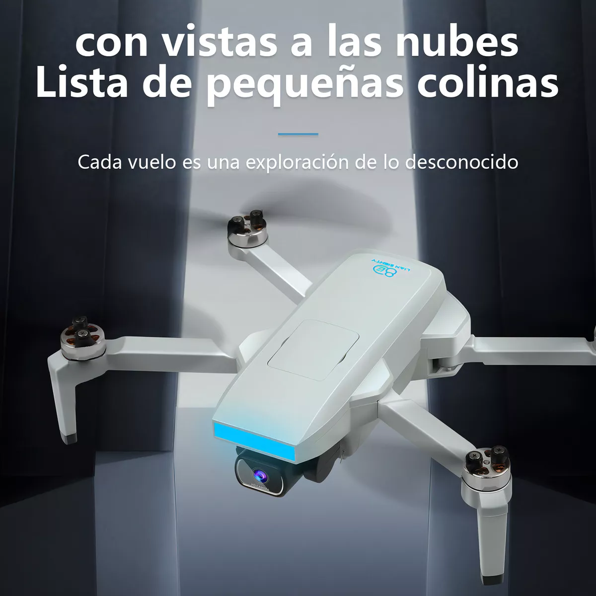 Mini drone Lian Eighty LF007 MAX con dual cámara 8K gris 6GHz 3 baterías