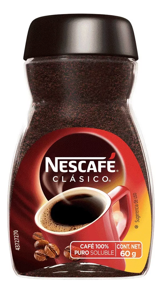 Café instantáneo clásico descafeinado Nescafé Clásico sin gluten frasco 400 g