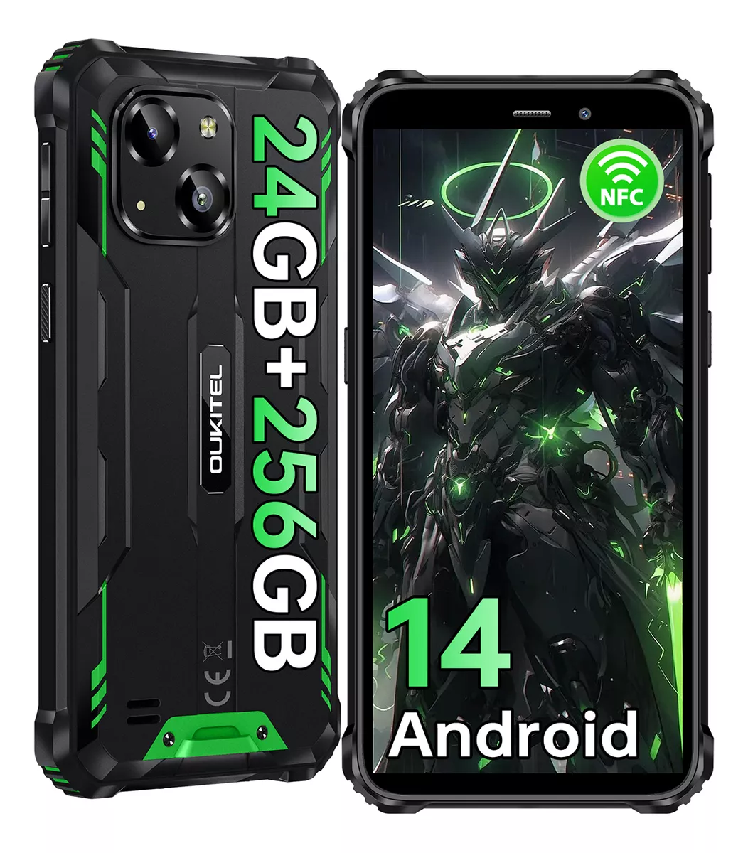 Celular Oukitel Wp32 Pro 24(6+18)gb Ram 256gb Rom Android 14 Smartphone Robusto 6300mah 6.0 Pulgadas Hd Celulares 4g Dual Sim/face Id/gps/nfc/otg