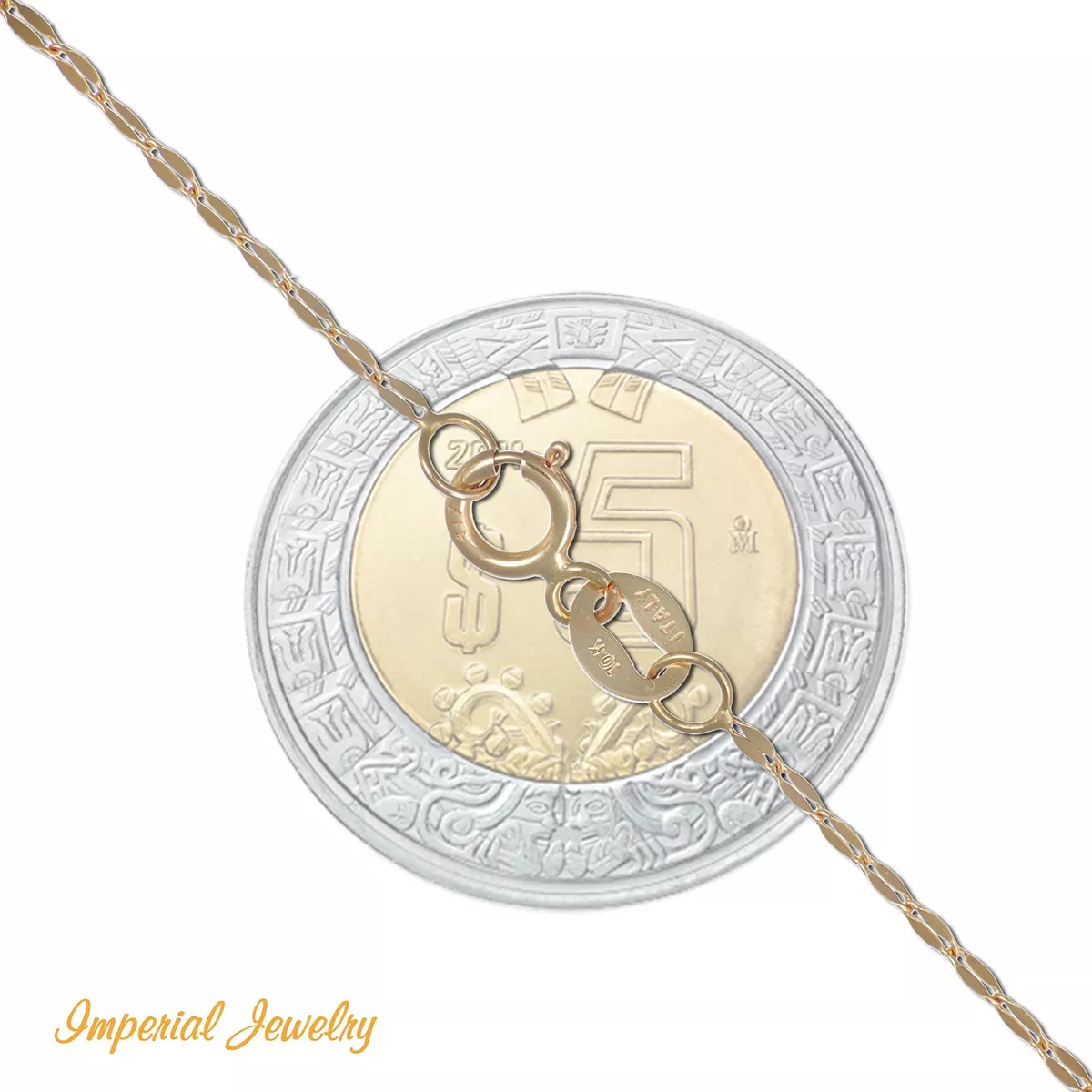 Collar Con Medalla De Virgen Italiana De Oro De 10k