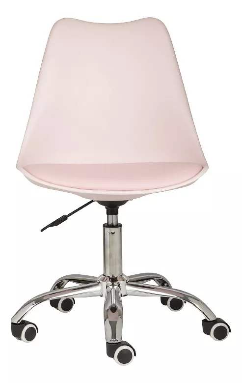 Set 2 Pieza Silla Estilo Eames Holly De Oficina Color Rosa