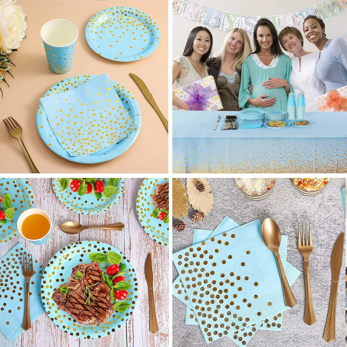 Juego De Vajilla Fiesta De Desechables Platos Vasos 200 Pzs