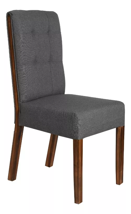 Silla Vintage Madera Comedor Minimalista Moderno Retro 2 Pza Color de la estructura de la silla Gris