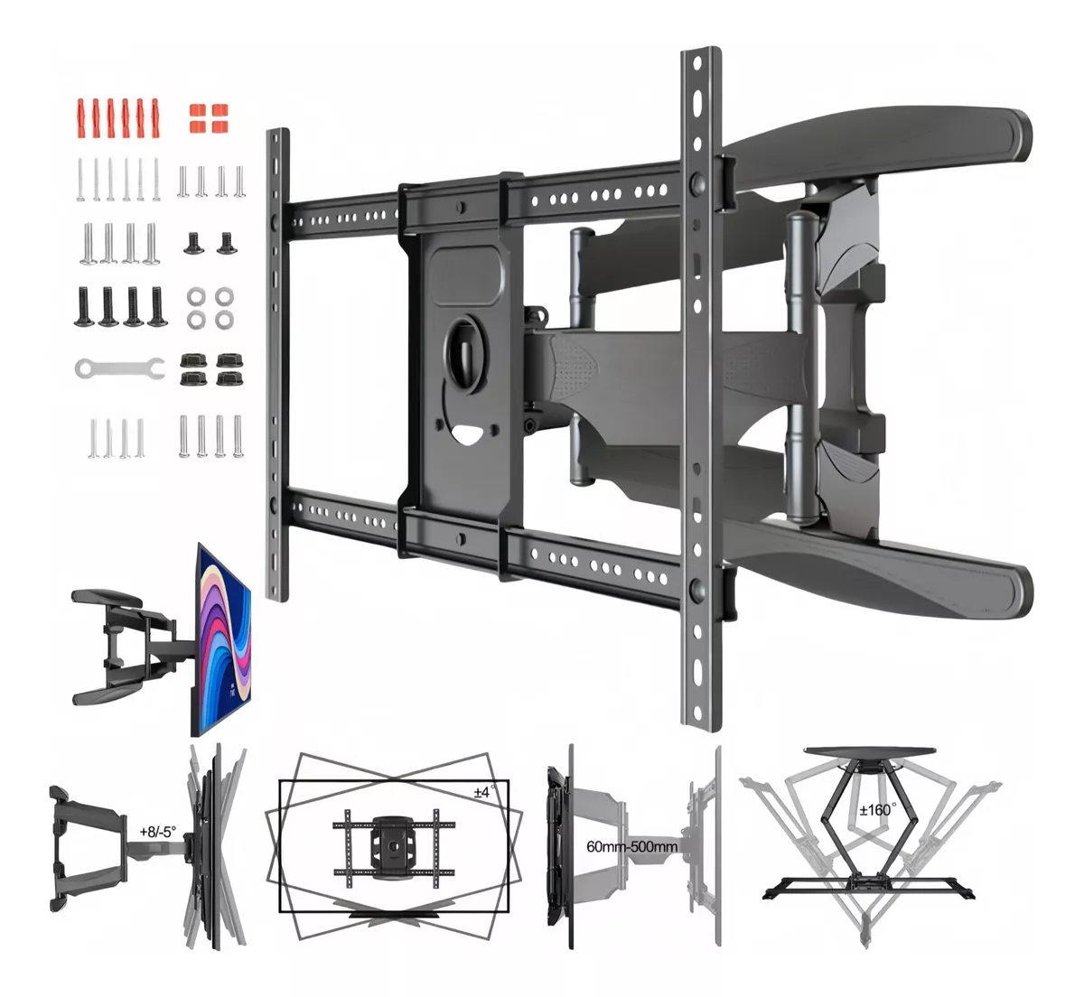 Soporte Tv Pared Para Pantallas De 32-85 Pulgadas Máx 65kg