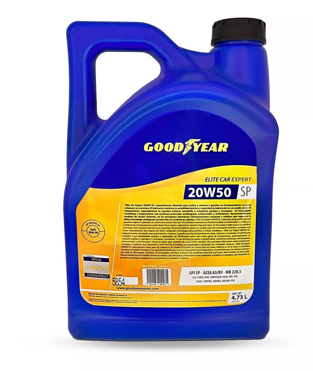 Aceite Mineral Lubricante Motor Goodyear 4.73 L Elegir Tipo