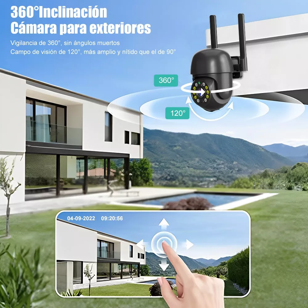 Cámara De Seguridad Exterior Wifi 2mp Hd Vigilancia /alarmaa