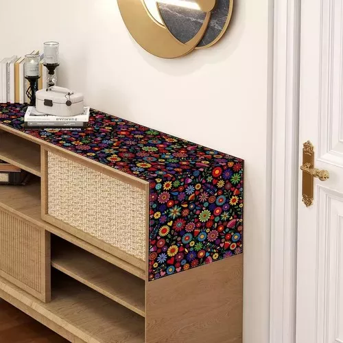 Camino De Mesa Textura Lino 33*183cm Estilo Mexicano