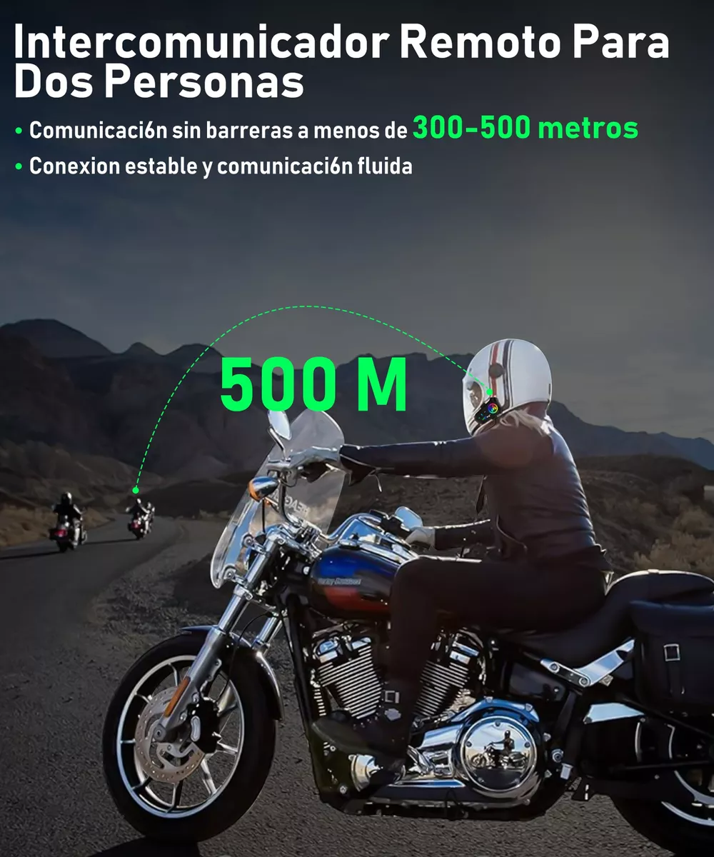 Intercomunicadores Casco Audífonos Bluetooth Para Moto 2pcs
