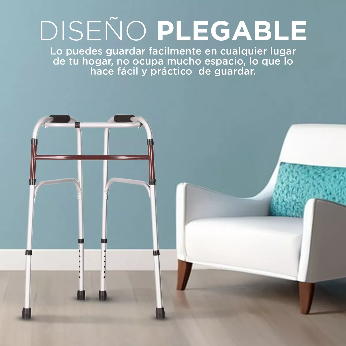 Andadera Adulto Ortopedica Andador De Aluminio Vino Tikun