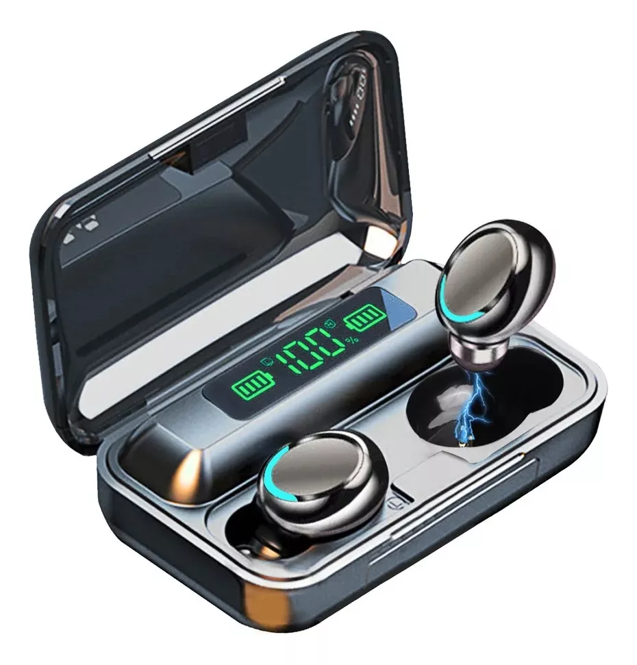 Keluona Audifonos In-ear Inalambricos F9-5c Bluetooth Tactil Cancelacion De Ruido Color Negro