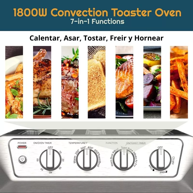 Horno Freidor De Aire Icucina Calefaccion Infrarroja Afo8002