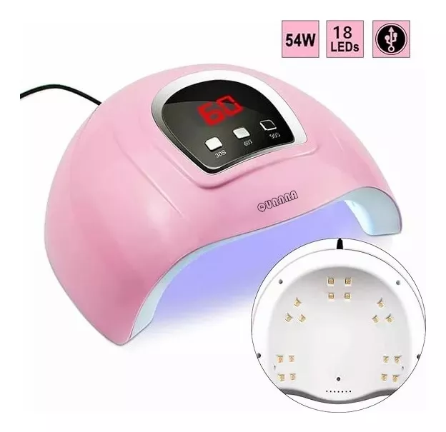 Kit De Uñas Lámpara Quanna Led Con Lámpara Uv Portátil mini Juego De Herramientas De Manicura Juego De Arte De Uñas Taladro Eléctrico Para Uñas 54w18