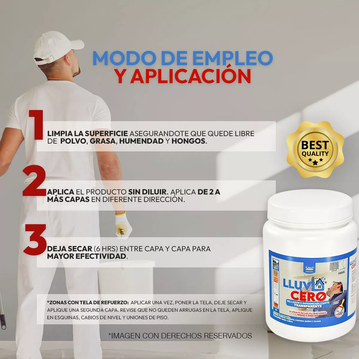 Impermeabilizante Sellador Transparente Lluvia Cero 1 Galón