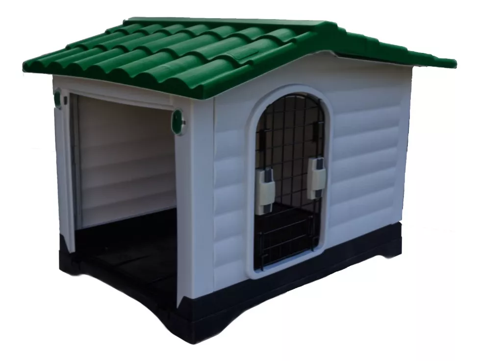 Casa Para Perro Raza Mediana Con Puerta Metal Y Térmica