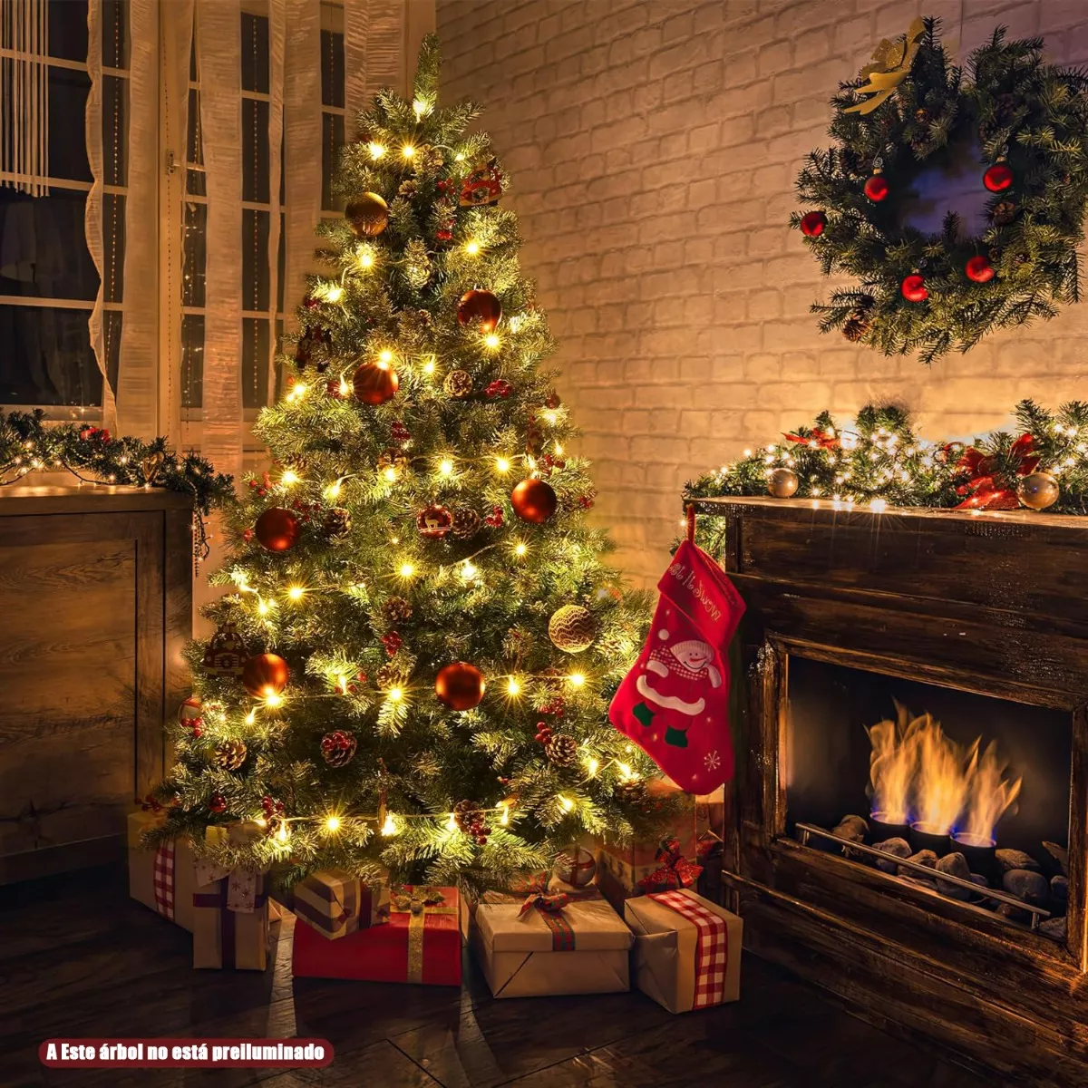 Árbol De Navidad Nieve Artificial 1.80m 800 Ramas Blancas