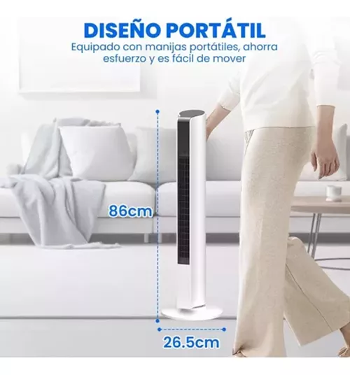 Calentador Y Ventilador 2 En 1 De Torre Con Control Remoto