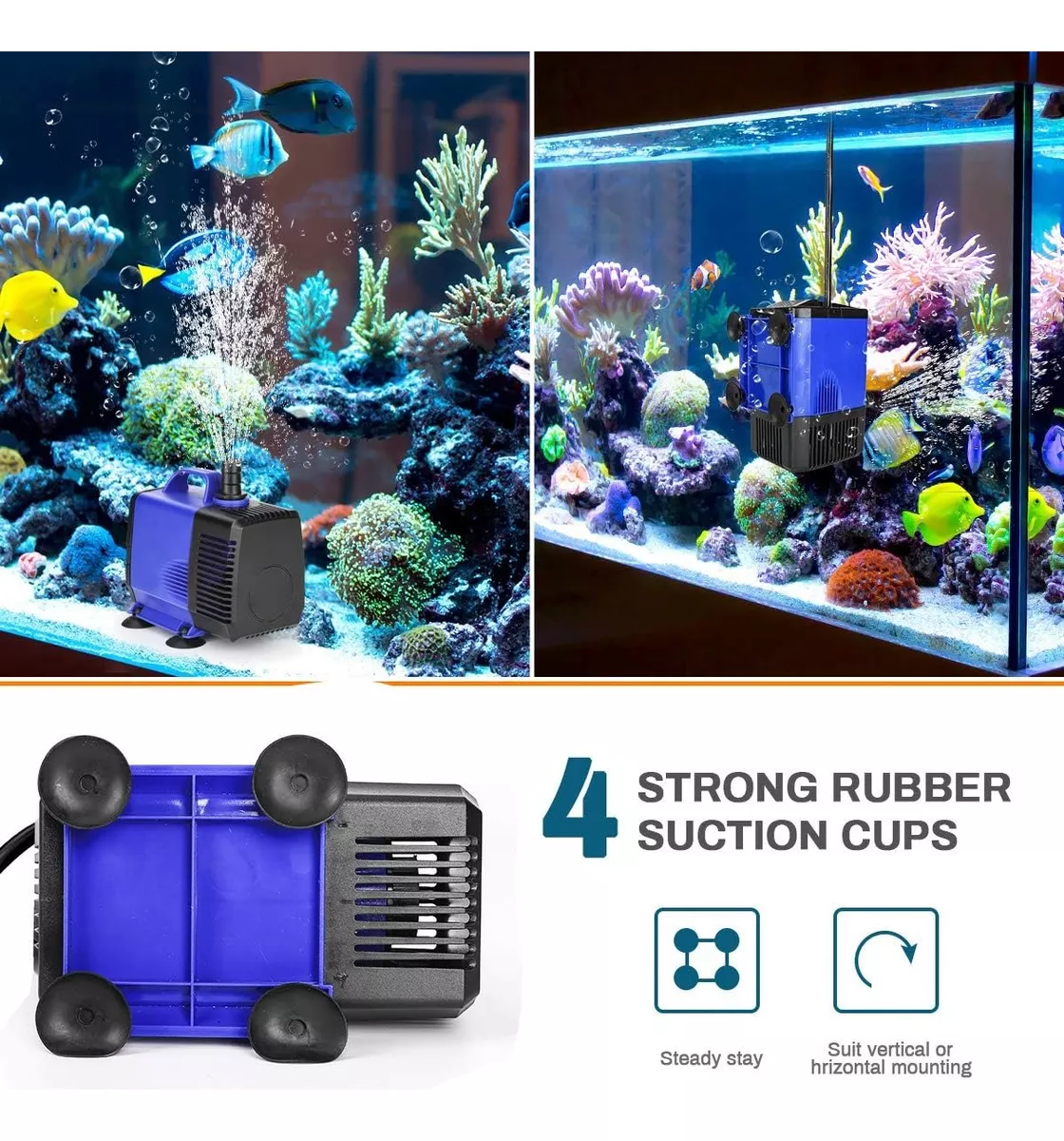 Bomba De Agua Sumergible 3m 3000l/h Para Acuario, Fuente